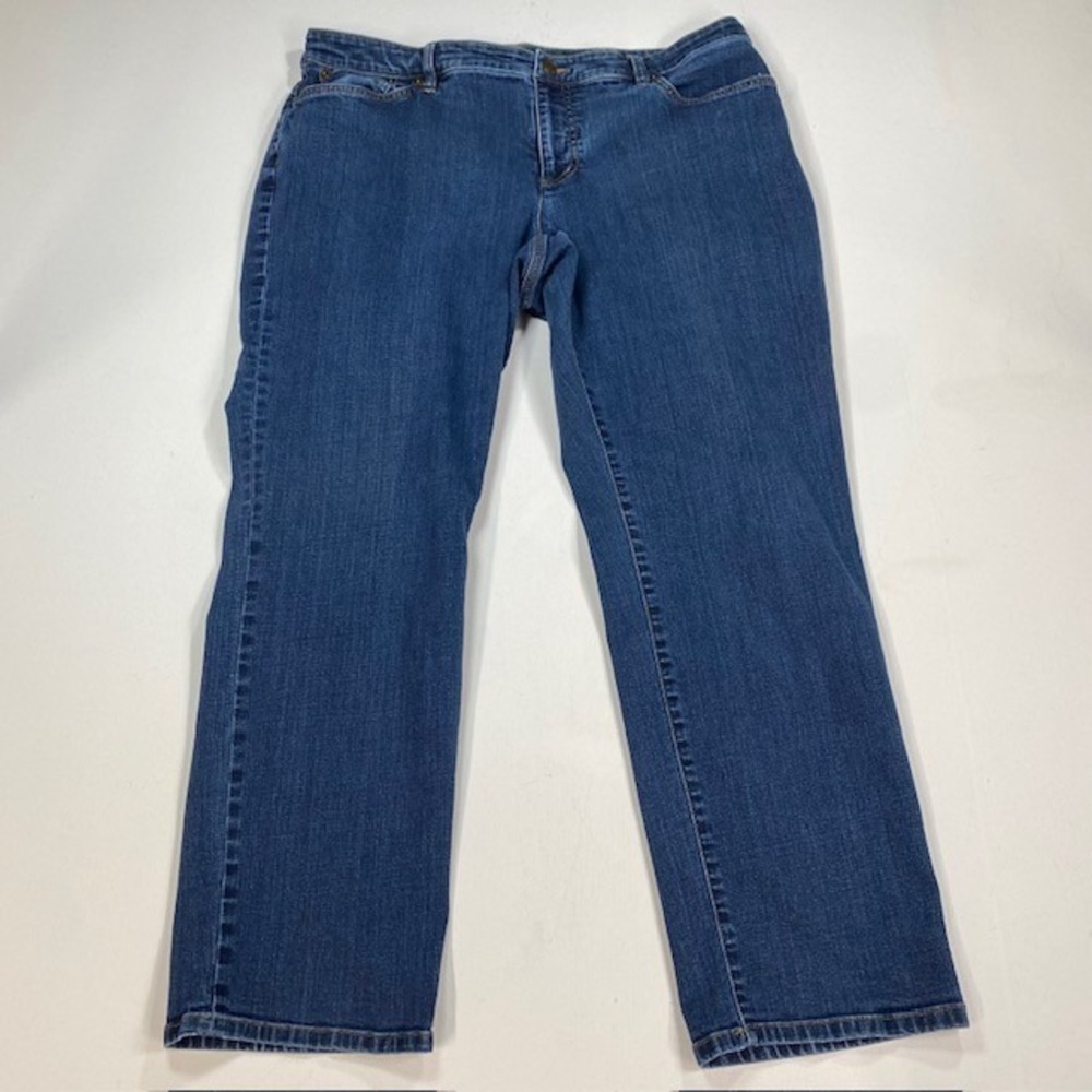 Lauren‎ Ralph Lauren Blue Straight Leg Jeans Womens 18W Medium Wash Denim Pants